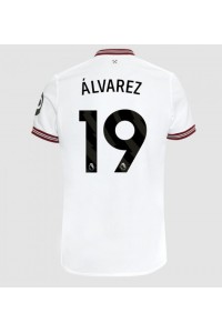 West Ham United Edson Alvarez #19 Jalkapallovaatteet Vieraspaita 2023-24 Lyhythihainen